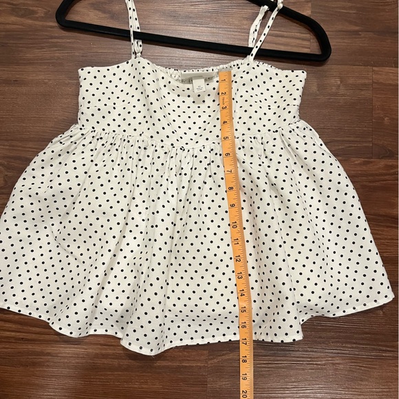 Kate Spade x Target White And Black Polka Dot Babydoll Tank Top Size XS - Picture 9 of 9
